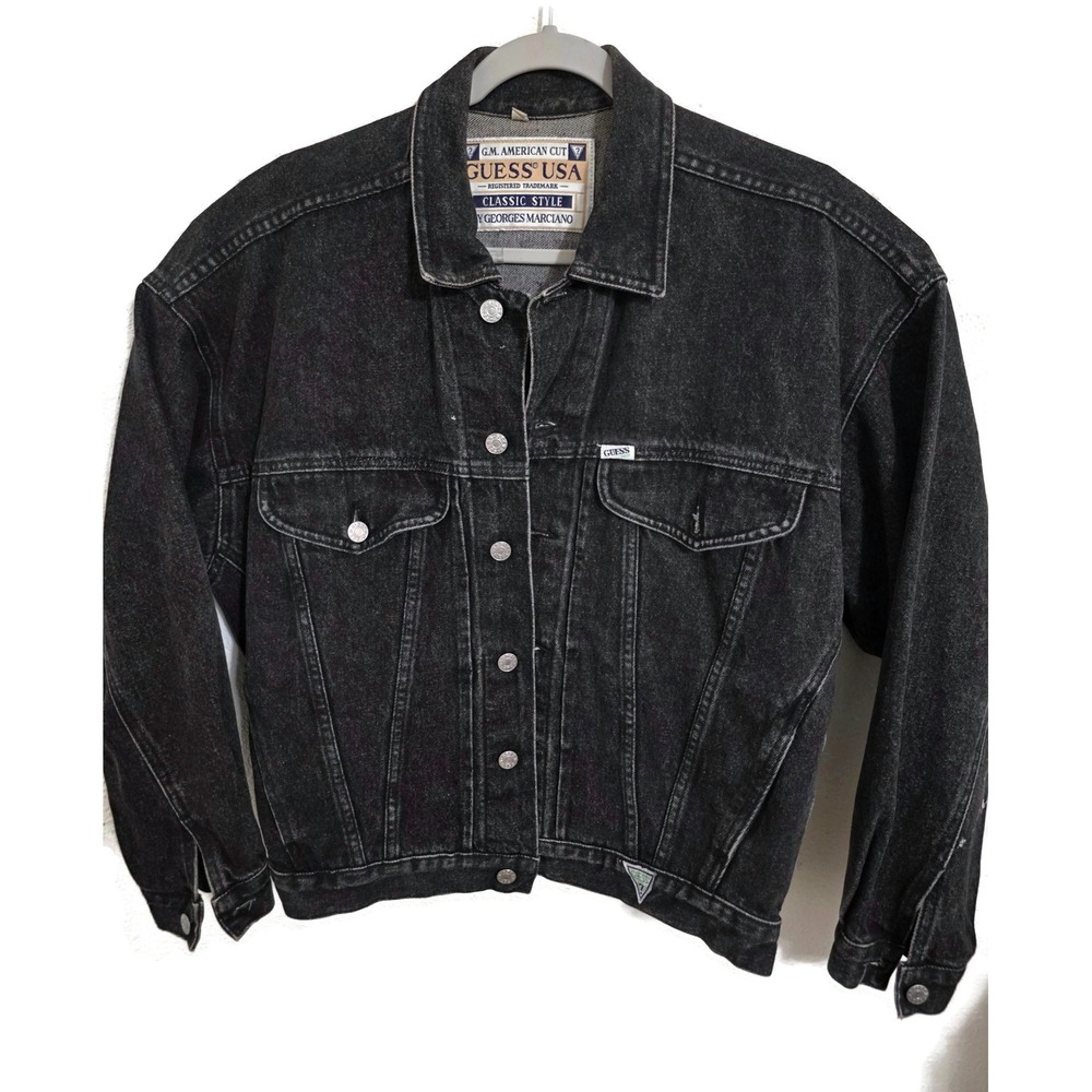 Vintage Guess American Cut Classic Georges Marciano Denim Jacket 90s Small Y2K